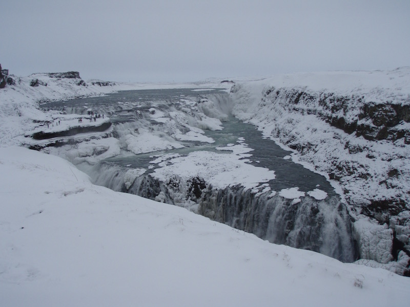 Gulfoss Waterfall, Iceland in March 