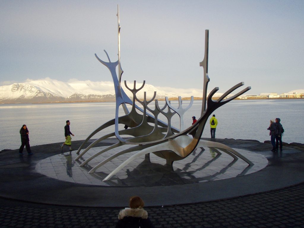 Sólfar aka Sun Voyager sculpture in Reykjavík